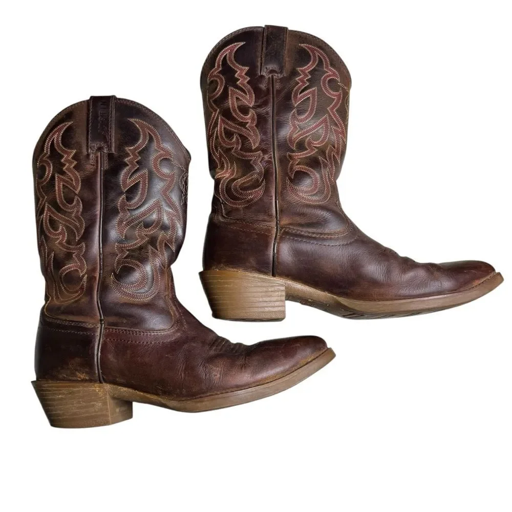 Justin Men's Dierks Dusk Brown Pull-On Western Boots 2570 Ranch Rodeo Size 11D